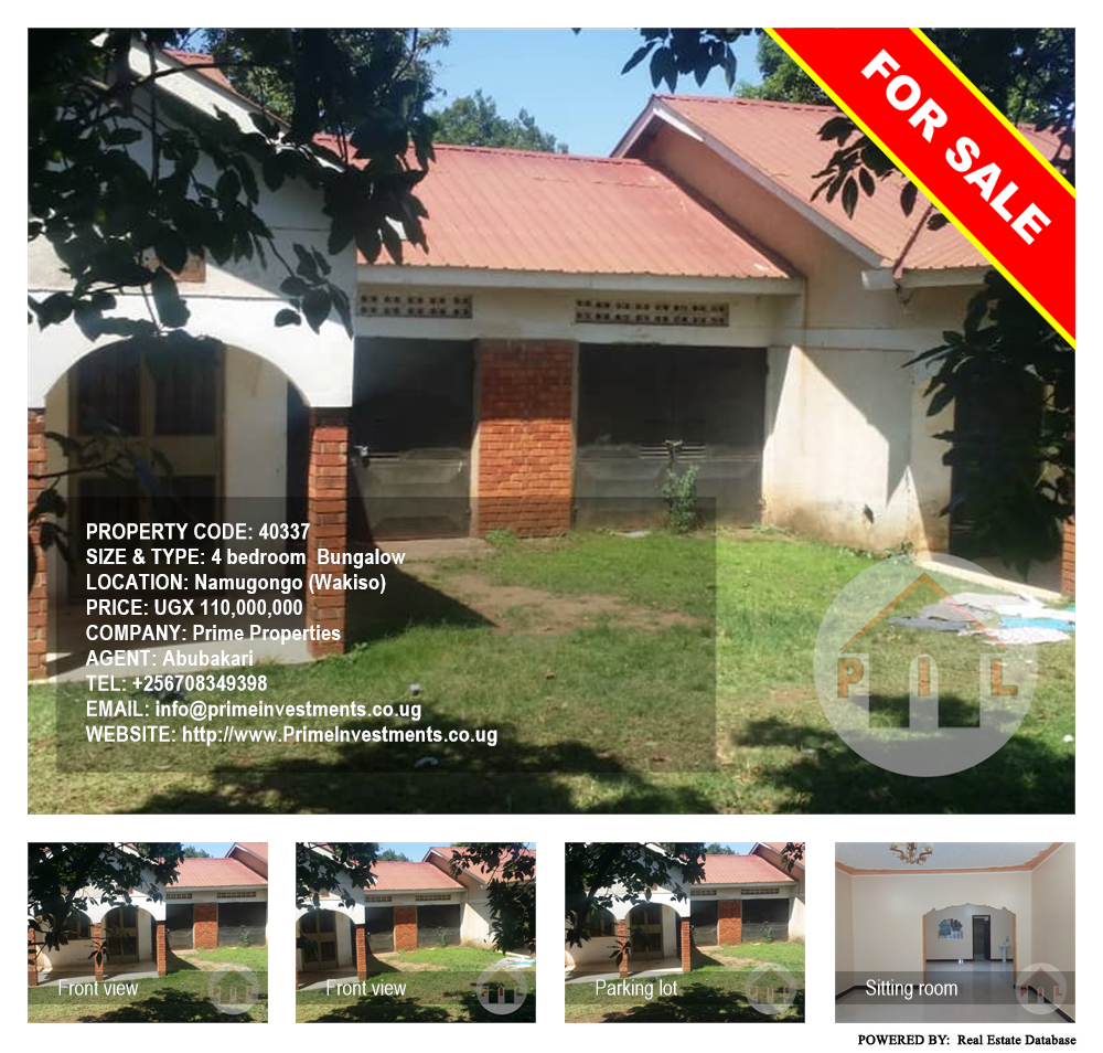 4 bedroom Bungalow  for sale in Namugongo Wakiso Uganda, code: 40337