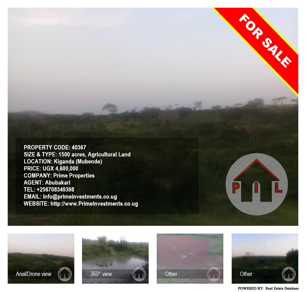 Agricultural Land  for sale in Kiganda Mubende Uganda, code: 40367