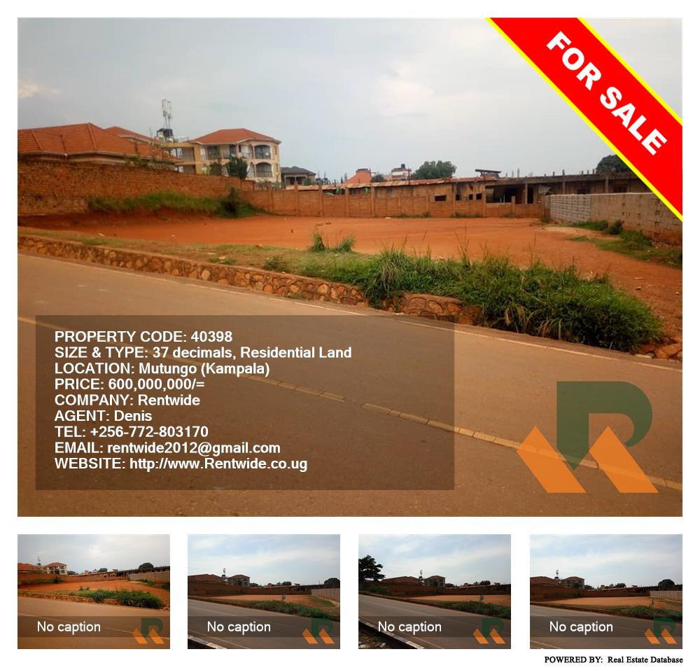 Residential Land  for sale in Mutungo Kampala Uganda, code: 40398