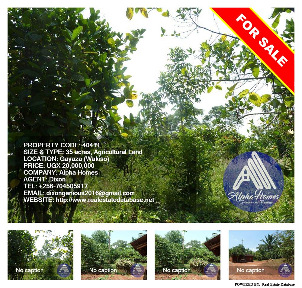 Agricultural Land  for sale in Gayaza Wakiso Uganda, code: 40411