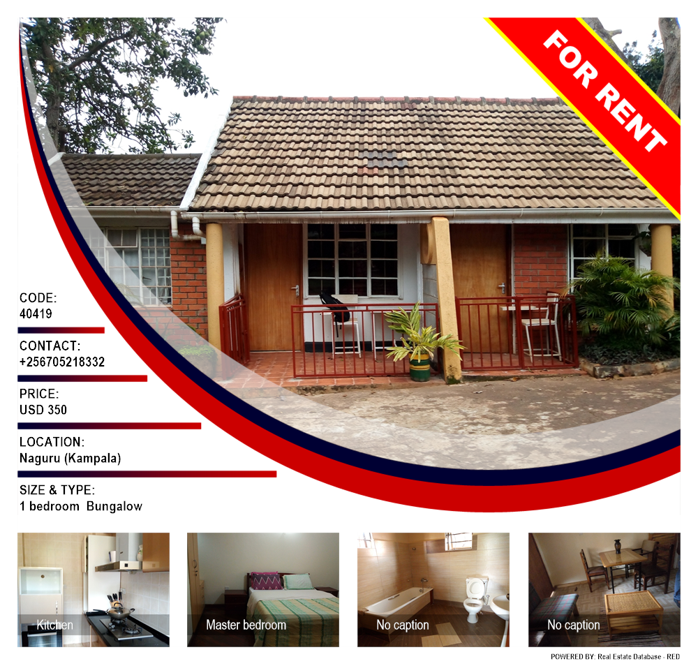 1 bedroom Bungalow  for rent in Naguru Kampala Uganda, code: 40419