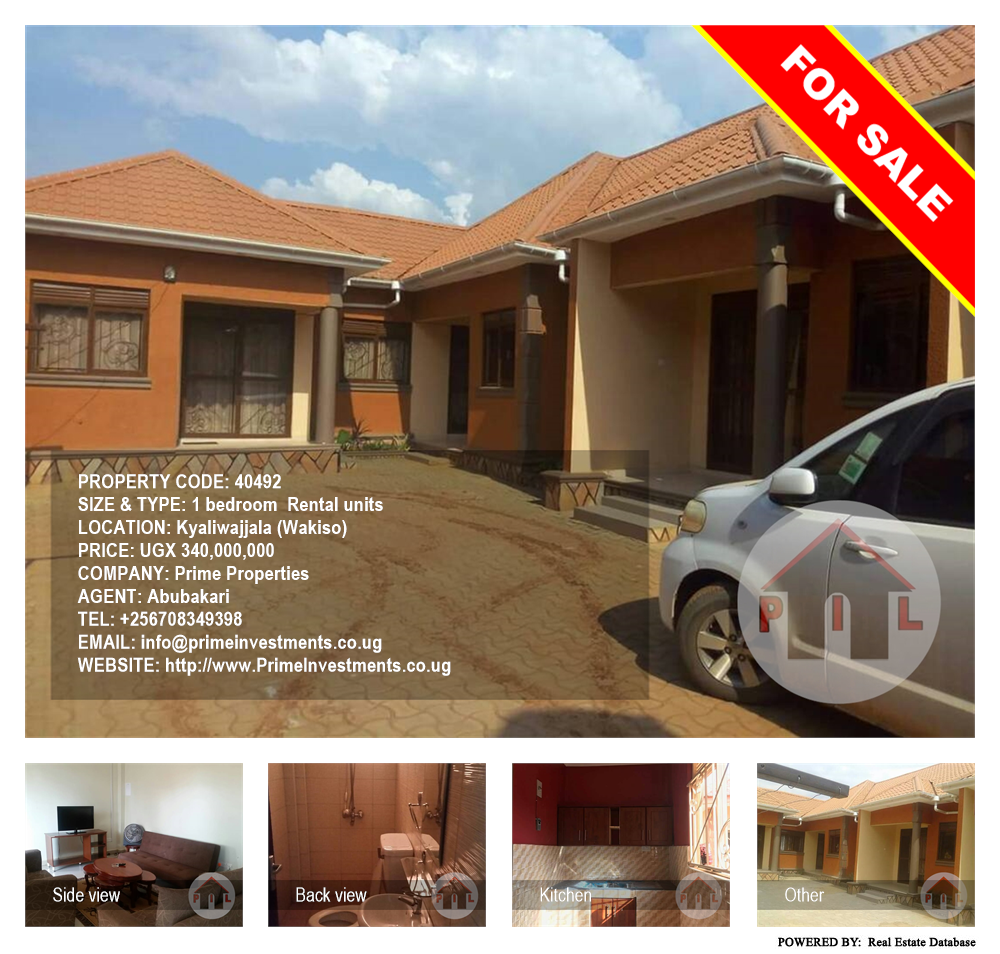 1 bedroom Rental units  for sale in Kyaliwajjala Wakiso Uganda, code: 40492