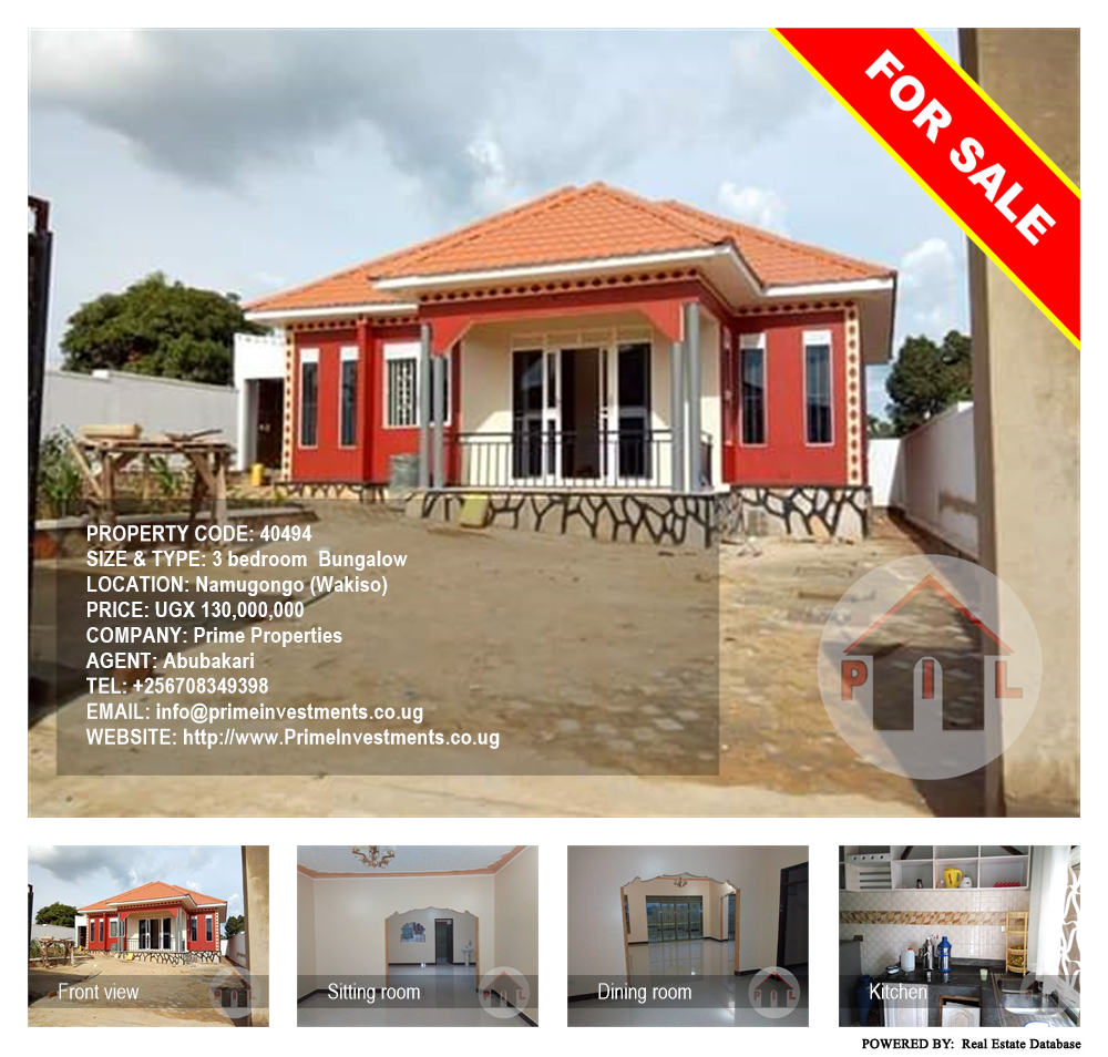 3 bedroom Bungalow  for sale in Namugongo Wakiso Uganda, code: 40494