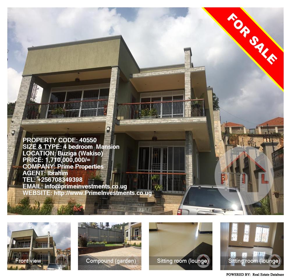 4 bedroom Mansion  for sale in Buziga Wakiso Uganda, code: 40550