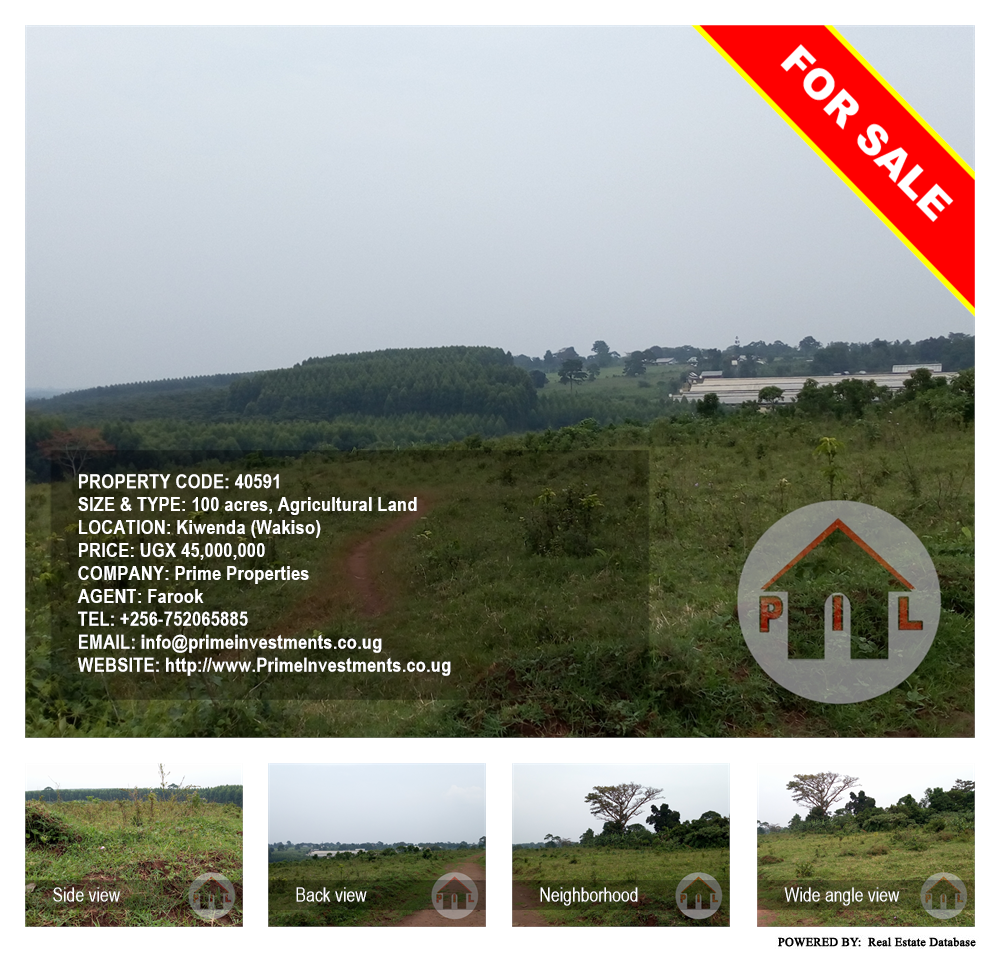 Agricultural Land  for sale in Kiwenda Wakiso Uganda, code: 40591