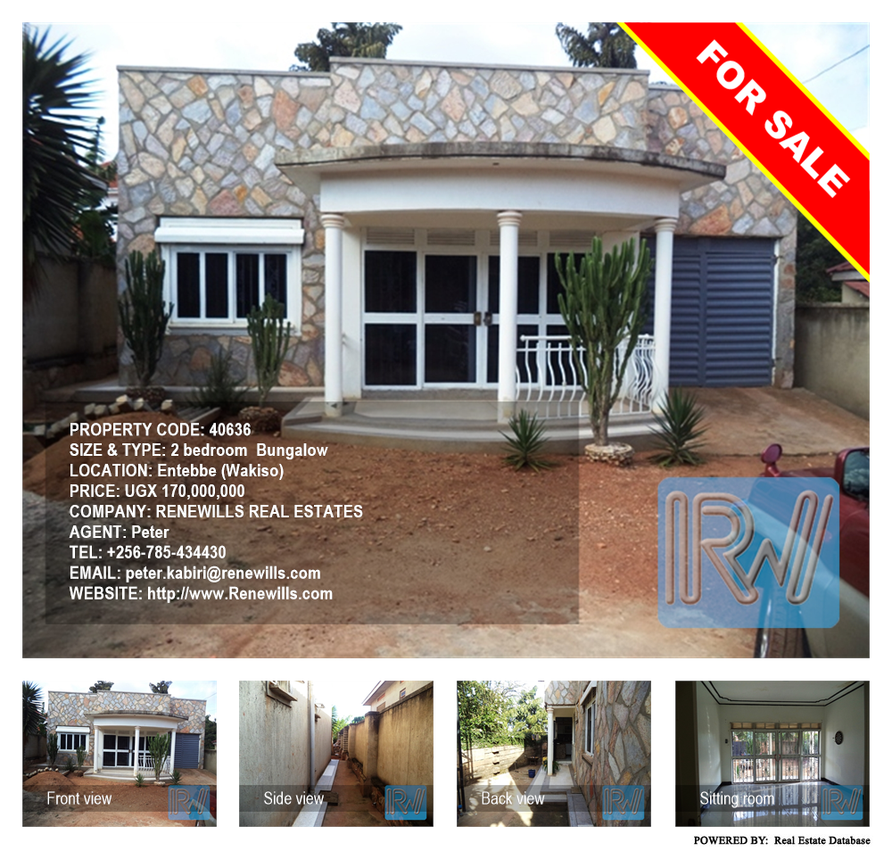 2 bedroom Bungalow  for sale in Entebbe Wakiso Uganda, code: 40636