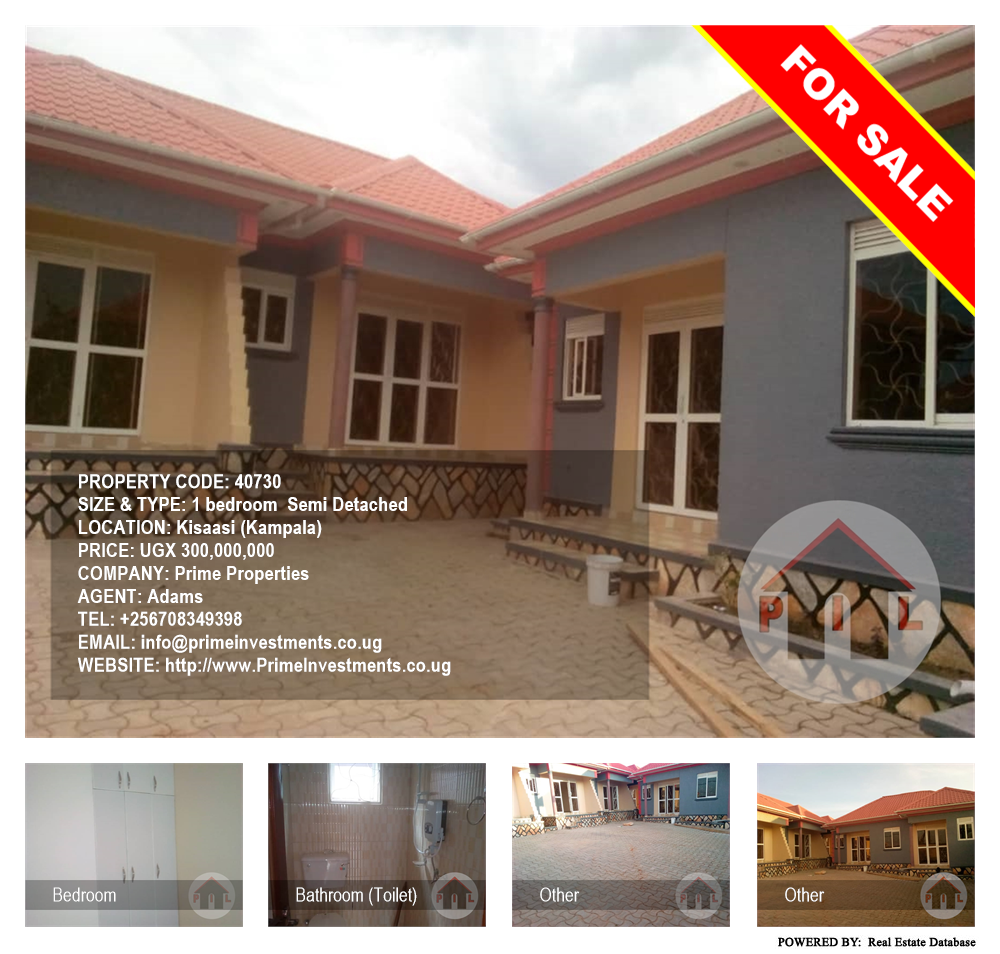 1 bedroom Semi Detached  for sale in Kisaasi Kampala Uganda, code: 40730