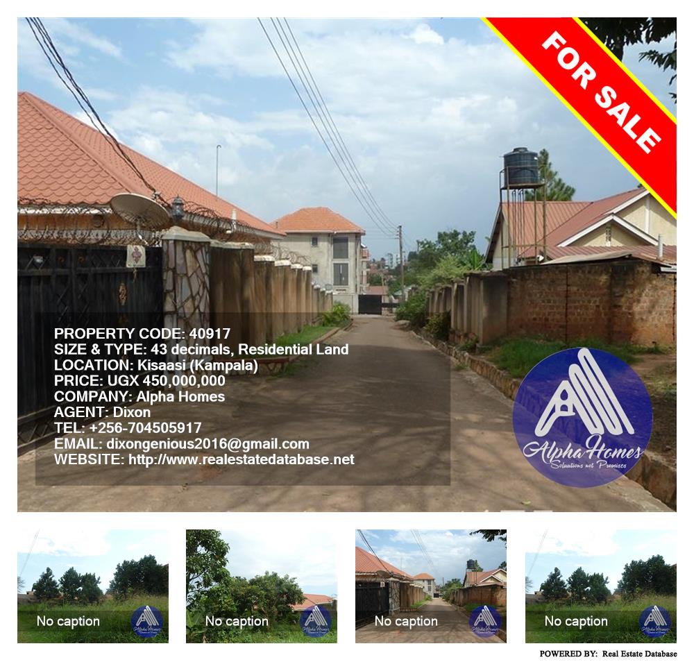 Residential Land  for sale in Kisaasi Kampala Uganda, code: 40917
