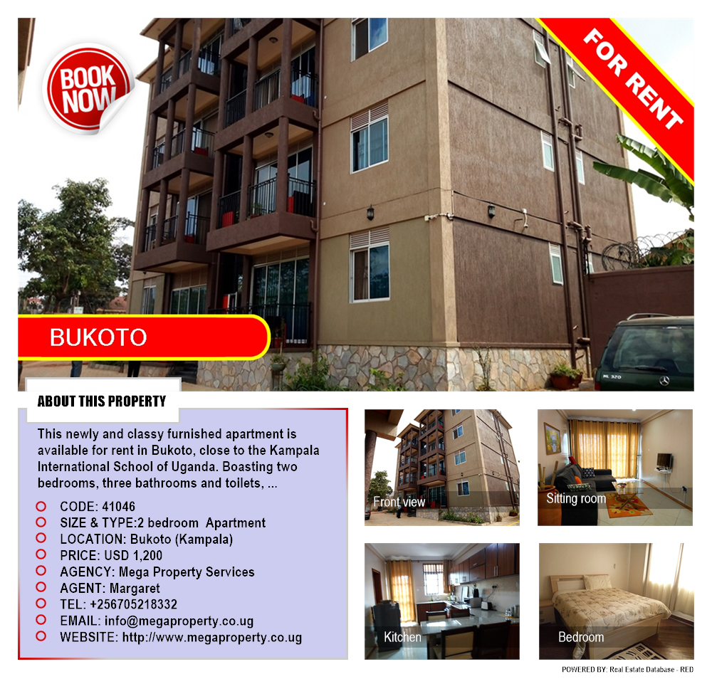 2 bedroom Apartment  for rent in Bukoto Kampala Uganda, code: 41046