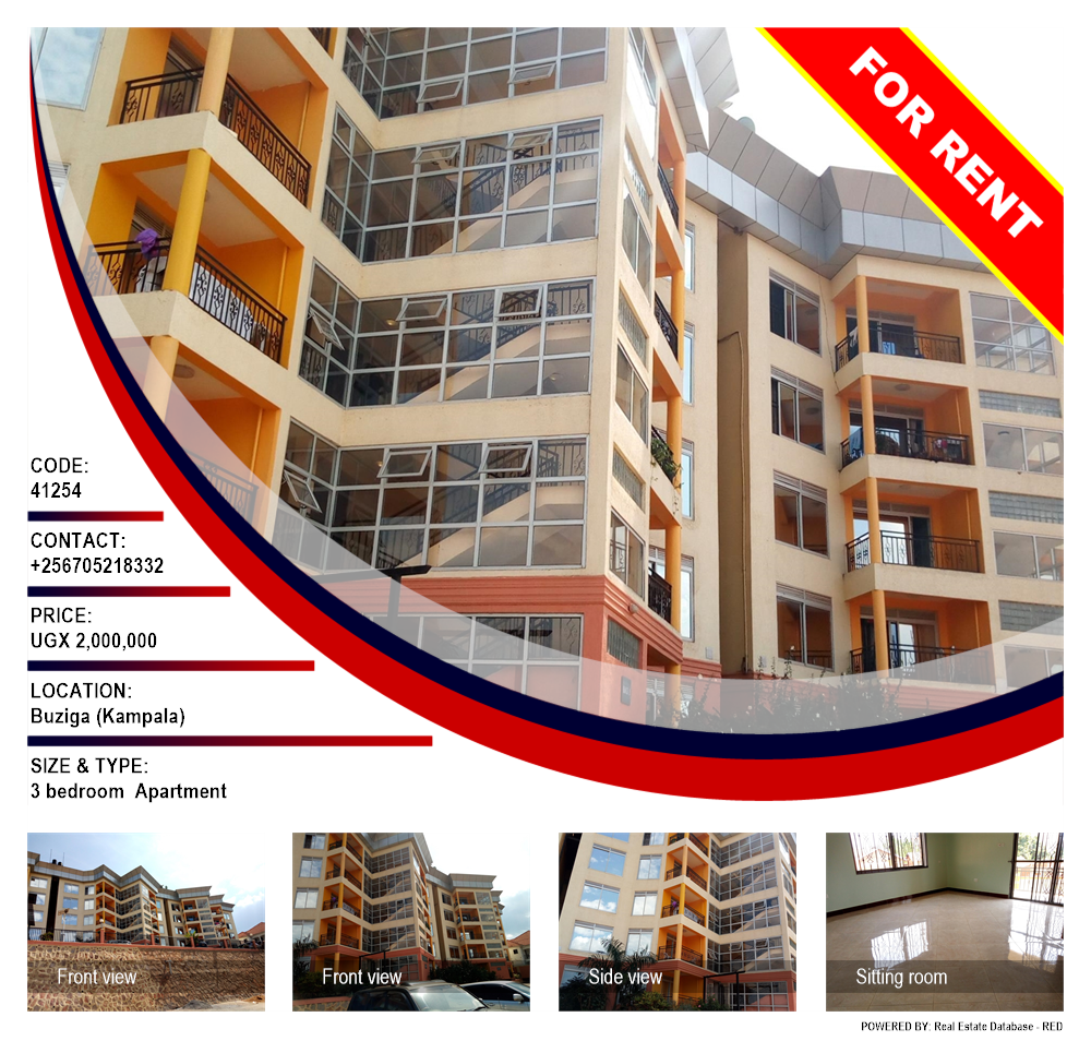 3 bedroom Apartment  for rent in Buziga Kampala Uganda, code: 41254