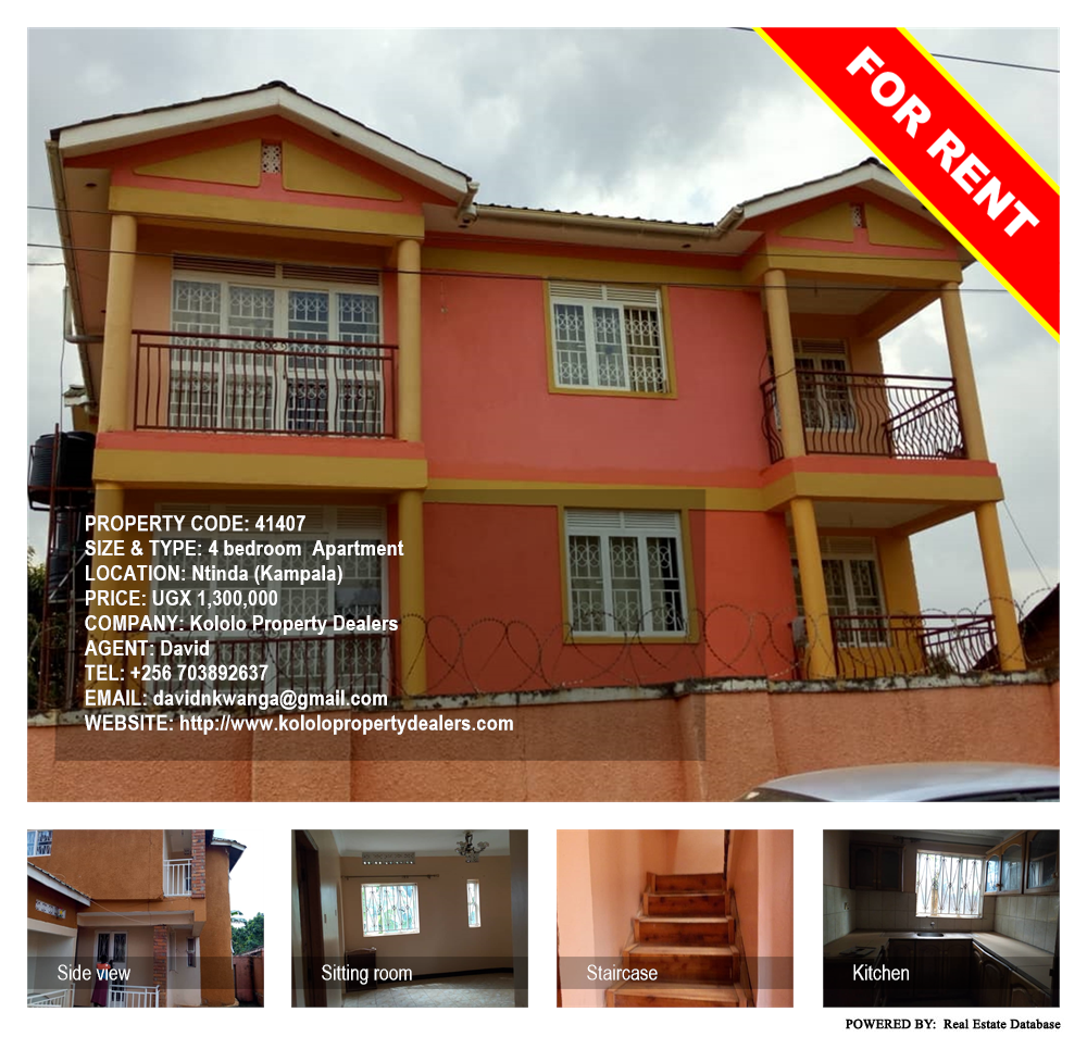 4 bedroom Apartment  for rent in Ntinda Kampala Uganda, code: 41407