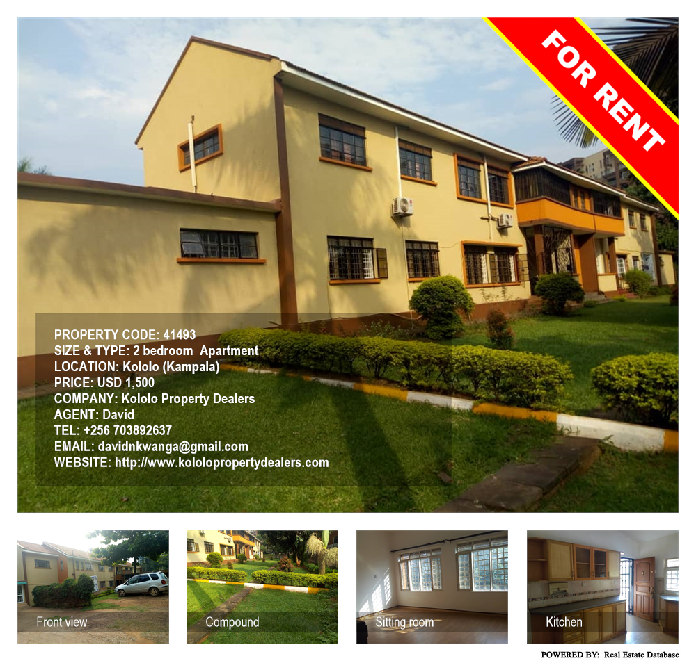 2 bedroom Apartment  for rent in Kololo Kampala Uganda, code: 41493