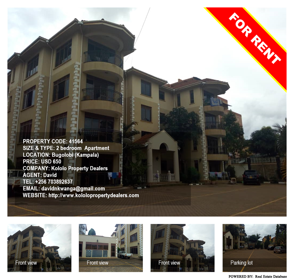 2 bedroom Apartment  for rent in Bugoloobi Kampala Uganda, code: 41564