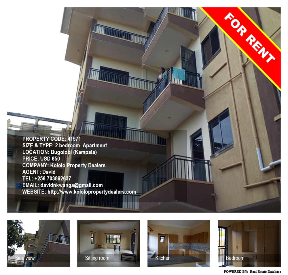 2 bedroom Apartment  for rent in Bugoloobi Kampala Uganda, code: 41571