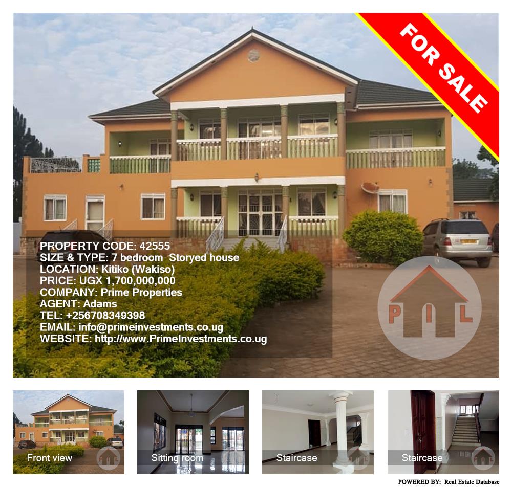 7 bedroom Storeyed house  for sale in Kitiko Wakiso Uganda, code: 42555