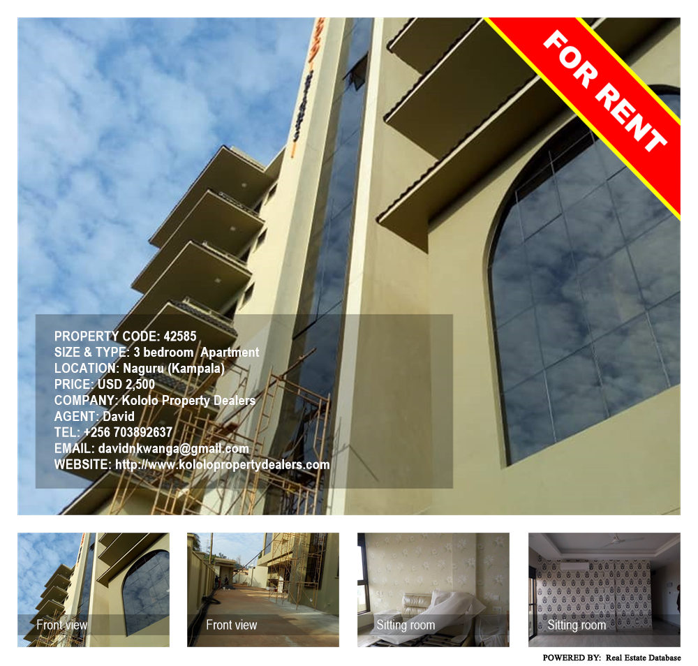 3 bedroom Apartment  for rent in Naguru Kampala Uganda, code: 42585