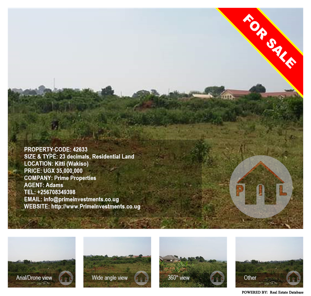 Residential Land  for sale in Kitti Wakiso Uganda, code: 42633