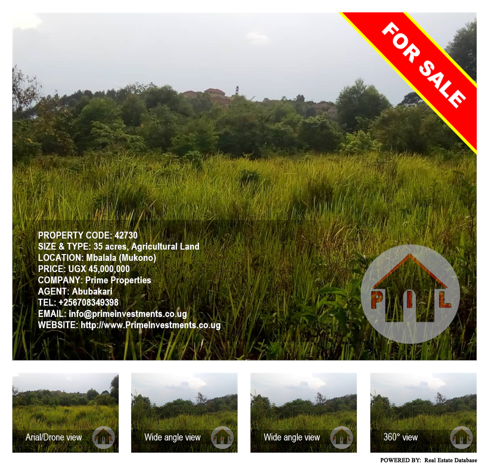 Agricultural Land  for sale in Mbalala Mukono Uganda, code: 42730