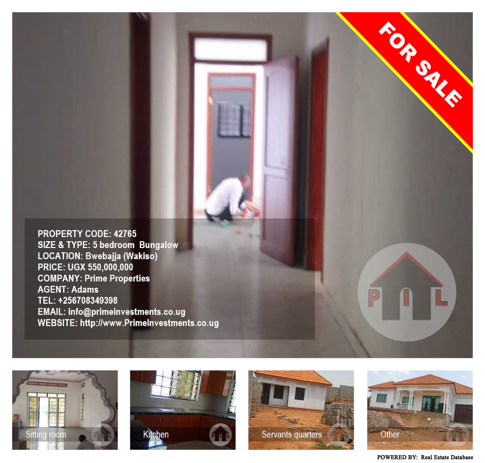 5 bedroom Bungalow  for sale in Bwebajja Wakiso Uganda, code: 42765