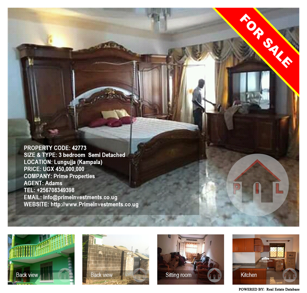 3 bedroom Semi Detached  for sale in Lungujja Kampala Uganda, code: 42773
