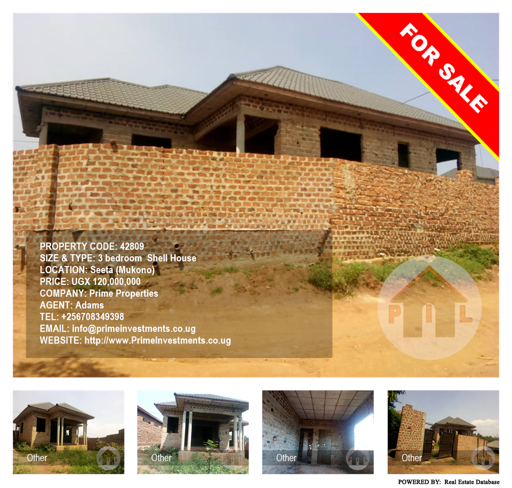 3 bedroom Shell House  for sale in Seeta Mukono Uganda, code: 42809