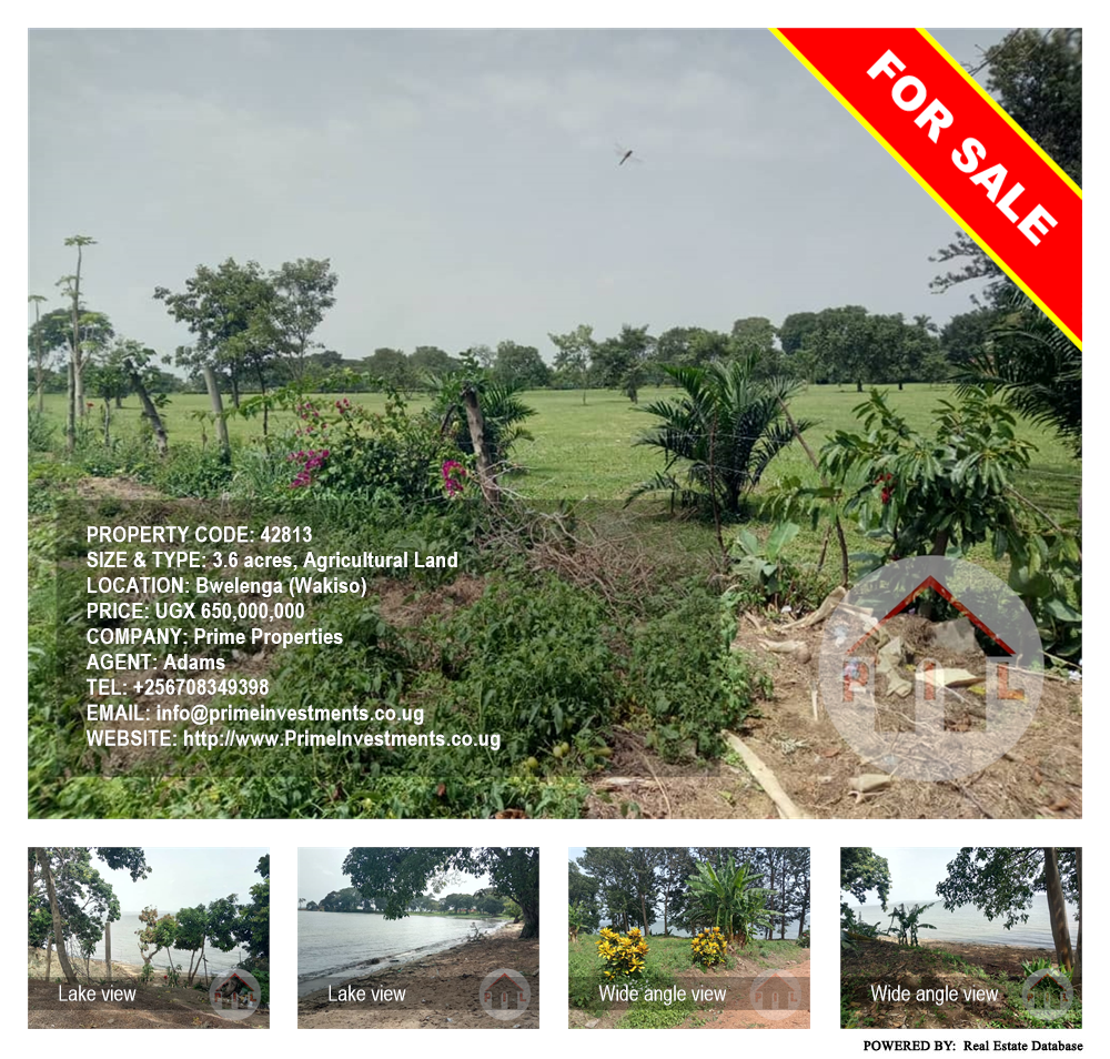 Agricultural Land  for sale in Bwelenga Wakiso Uganda, code: 42813