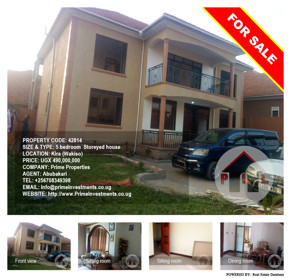 5 bedroom Storeyed house  for sale in Kira Wakiso Uganda, code: 42814