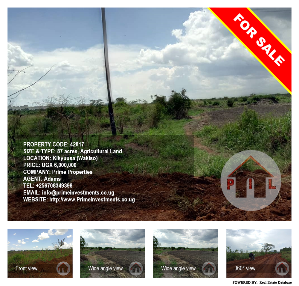 Agricultural Land  for sale in Kikyuusa Wakiso Uganda, code: 42817