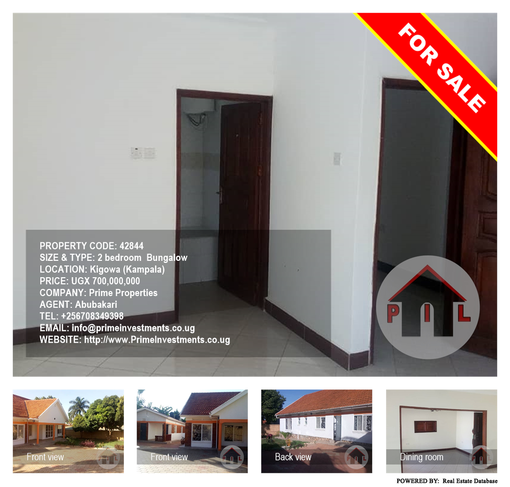 2 bedroom Bungalow  for sale in Kigoogwa Kampala Uganda, code: 42844