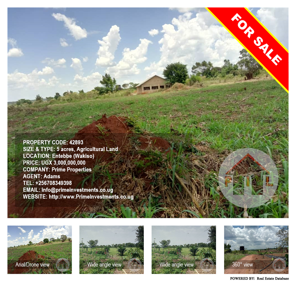 Agricultural Land  for sale in Entebbe Wakiso Uganda, code: 42893