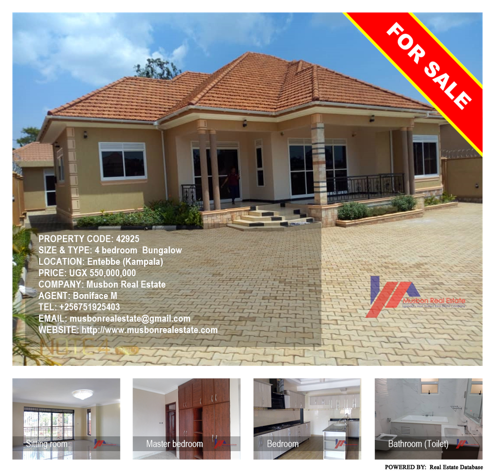 4 bedroom Bungalow  for sale in Entebbe Kampala Uganda, code: 42925