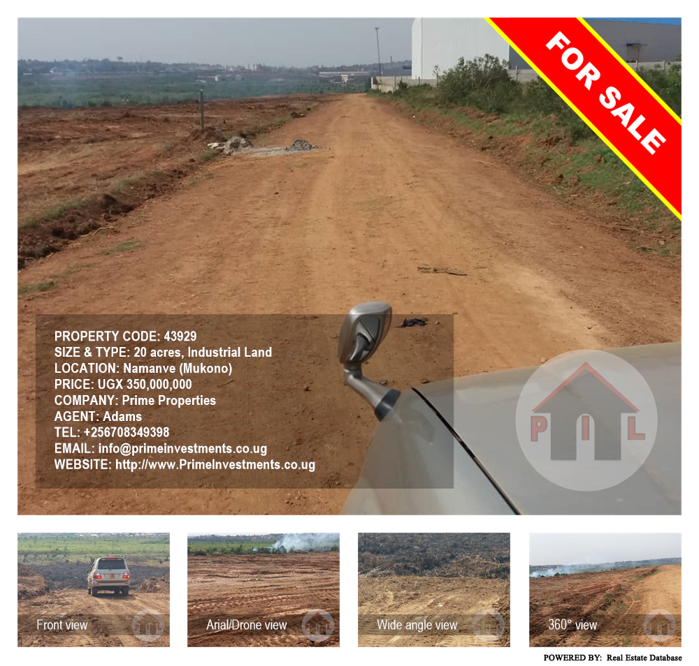 Industrial Land  for sale in Namanve Mukono Uganda, code: 43929
