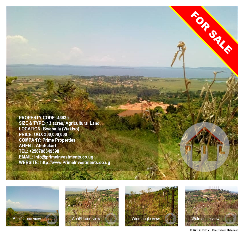Agricultural Land  for sale in Bwebajja Wakiso Uganda, code: 43935