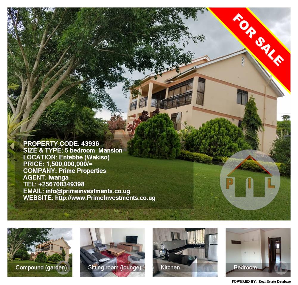5 bedroom Mansion  for sale in Entebbe Wakiso Uganda, code: 43936
