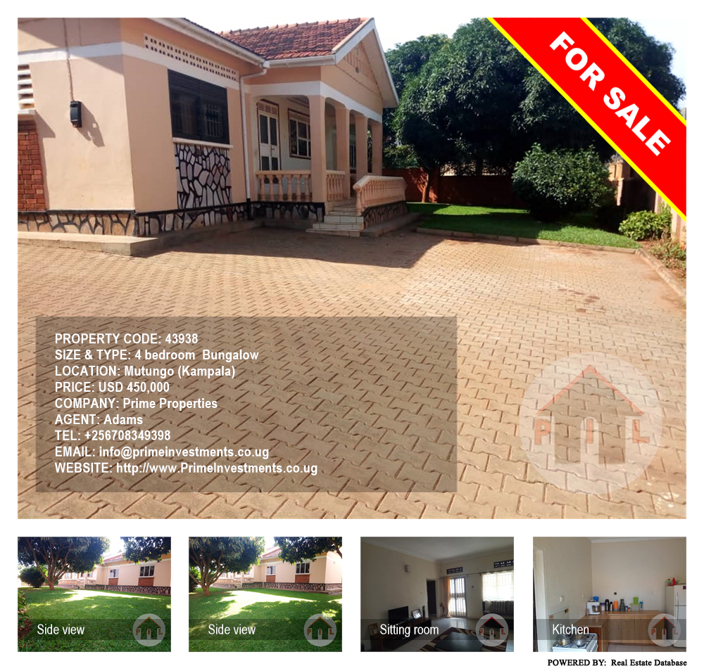 4 bedroom Bungalow  for sale in Mutungo Kampala Uganda, code: 43938