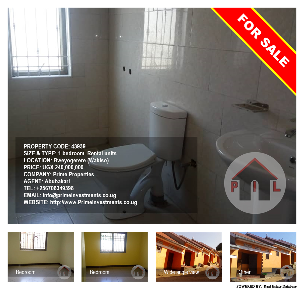 1 bedroom Rental units  for sale in Bweyogerere Wakiso Uganda, code: 43939