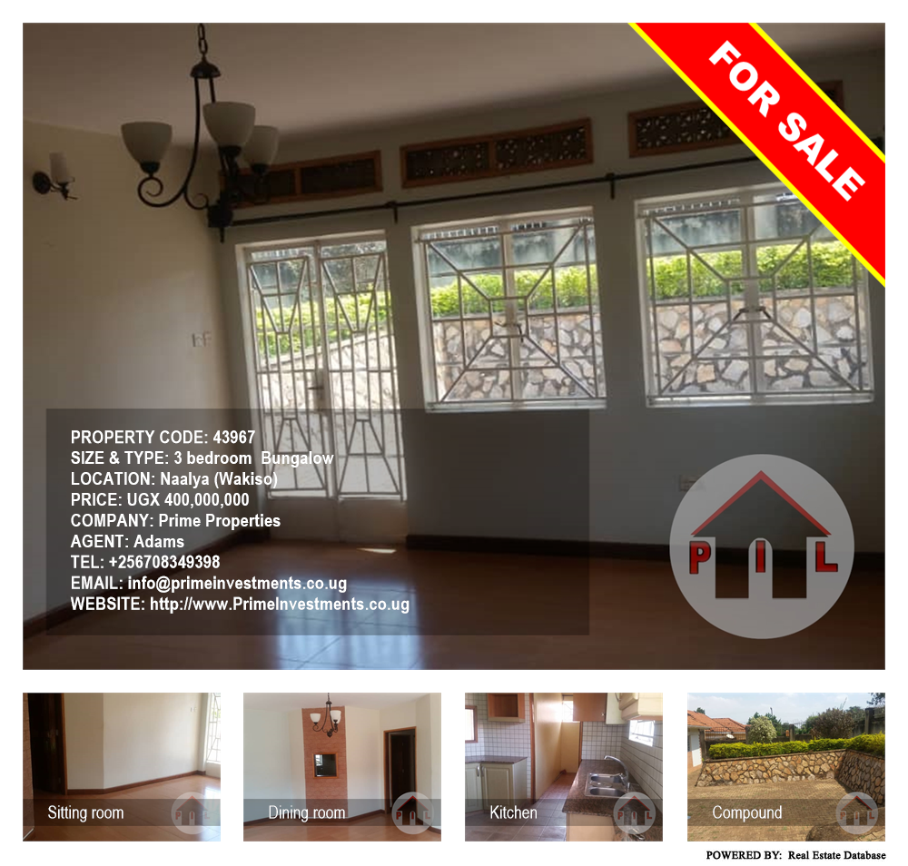 3 bedroom Bungalow  for sale in Naalya Wakiso Uganda, code: 43967