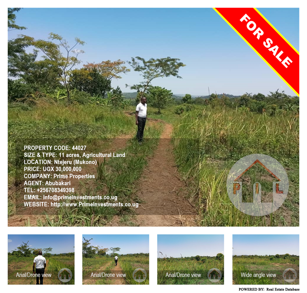 Agricultural Land  for sale in Ntenjjeru Mukono Uganda, code: 44027