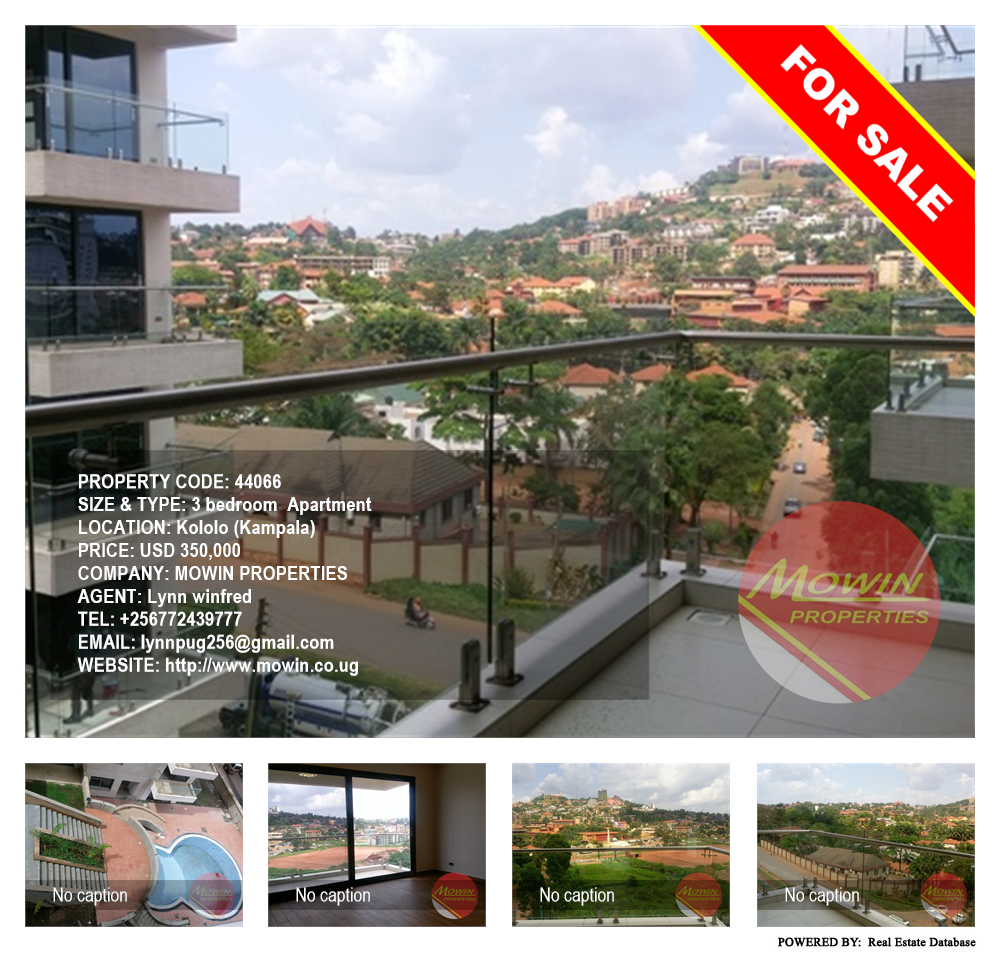 3 bedroom Apartment  for sale in Kololo Kampala Uganda, code: 44066