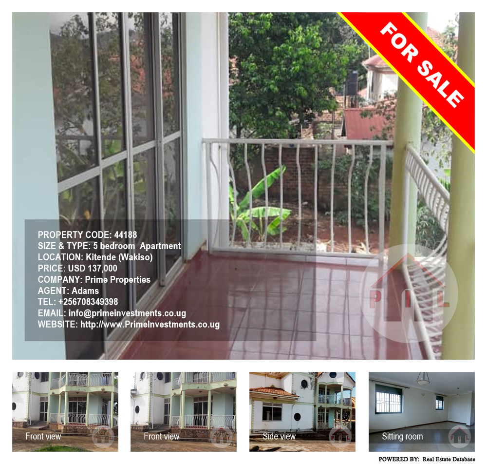 5 bedroom Apartment  for sale in Kitende Wakiso Uganda, code: 44188