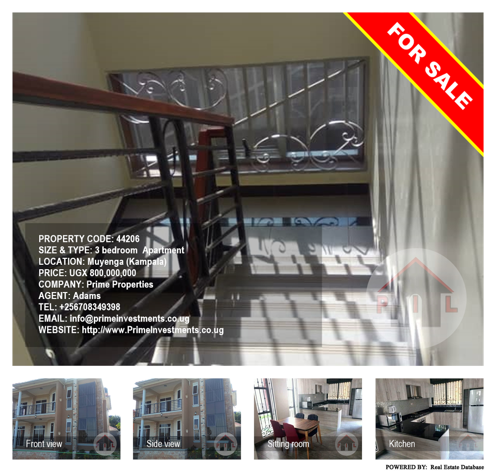 3 bedroom Apartment  for sale in Muyenga Kampala Uganda, code: 44206