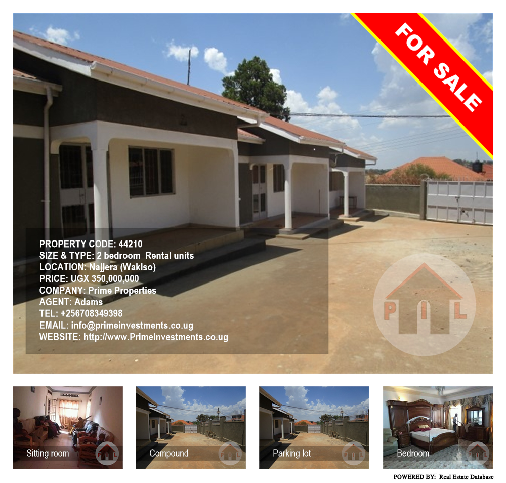 2 bedroom Rental units  for sale in Najjera Wakiso Uganda, code: 44210