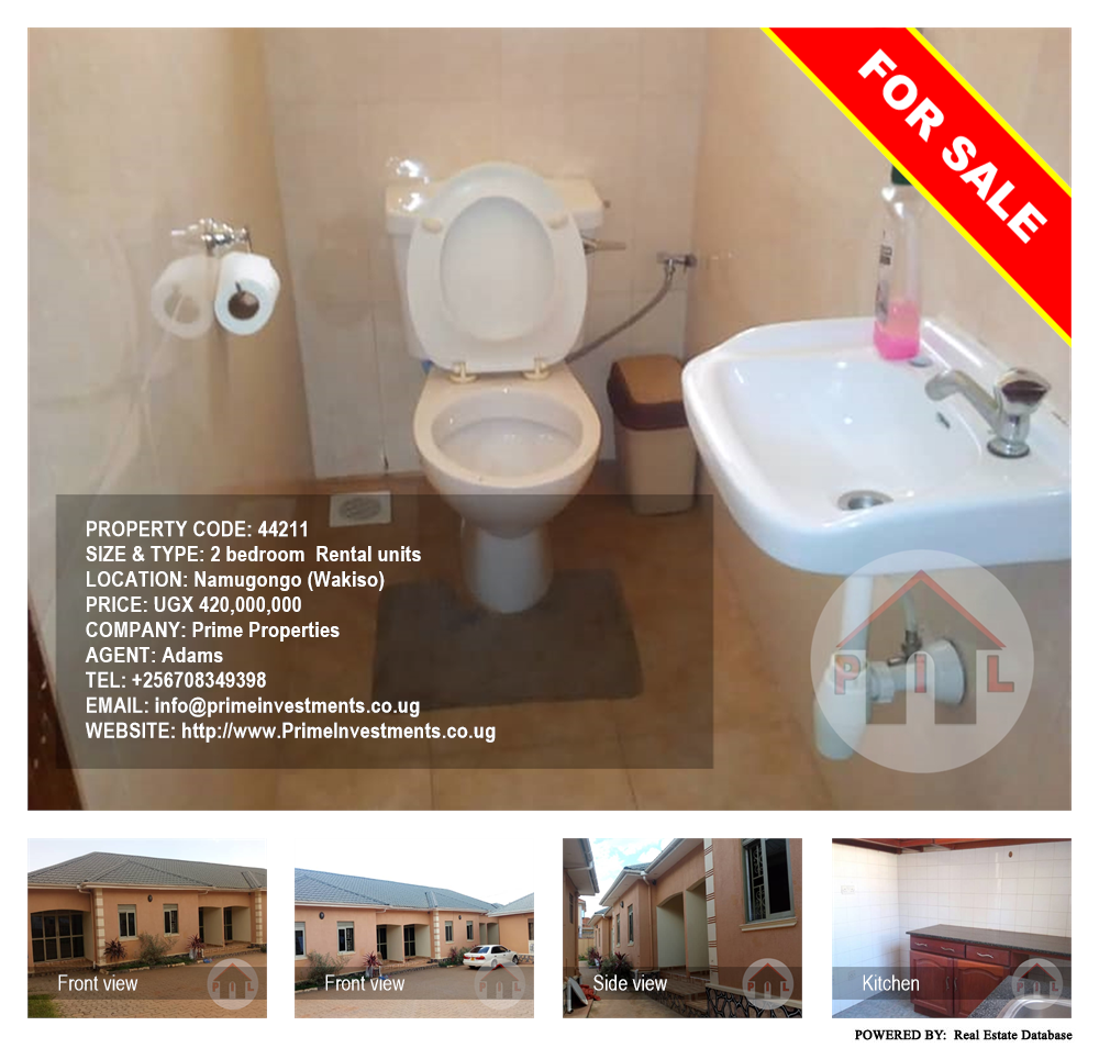 2 bedroom Rental units  for sale in Namugongo Wakiso Uganda, code: 44211
