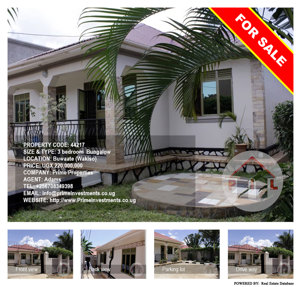 3 bedroom Bungalow  for sale in Buwaate Wakiso Uganda, code: 44217