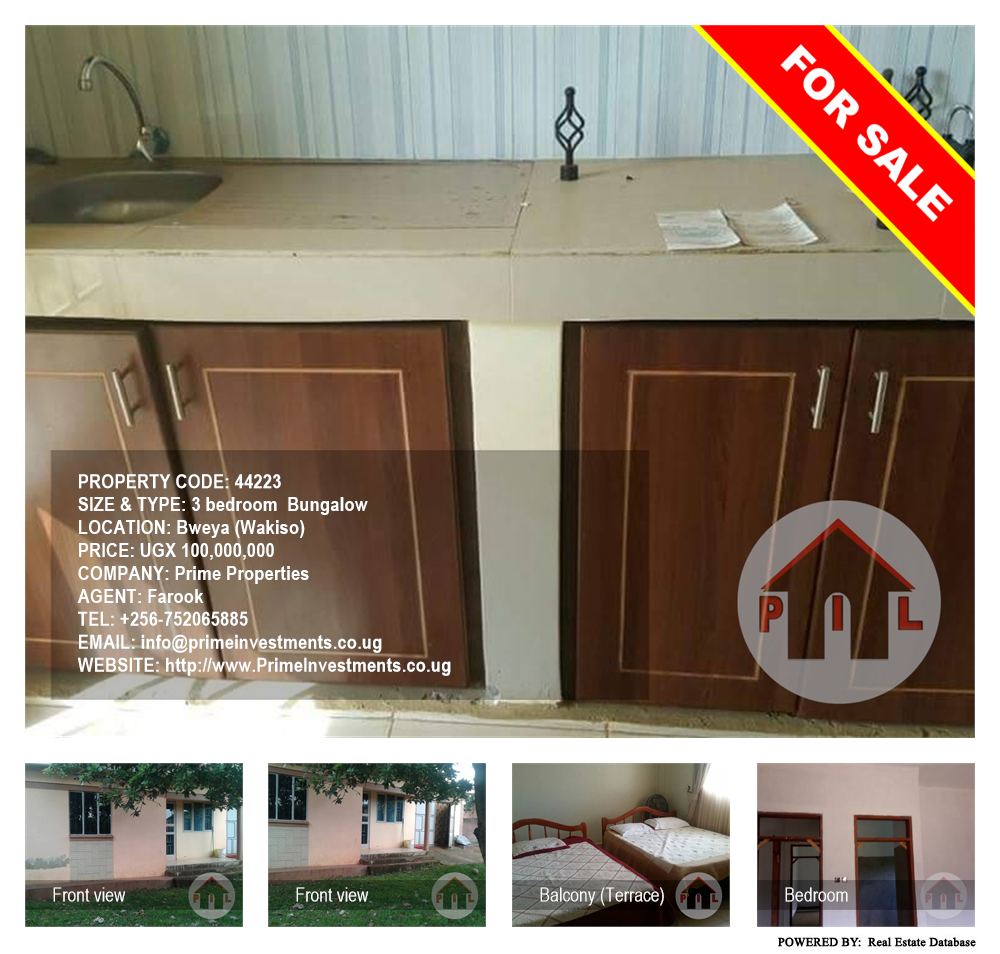 3 bedroom Bungalow  for sale in Bweya Wakiso Uganda, code: 44223