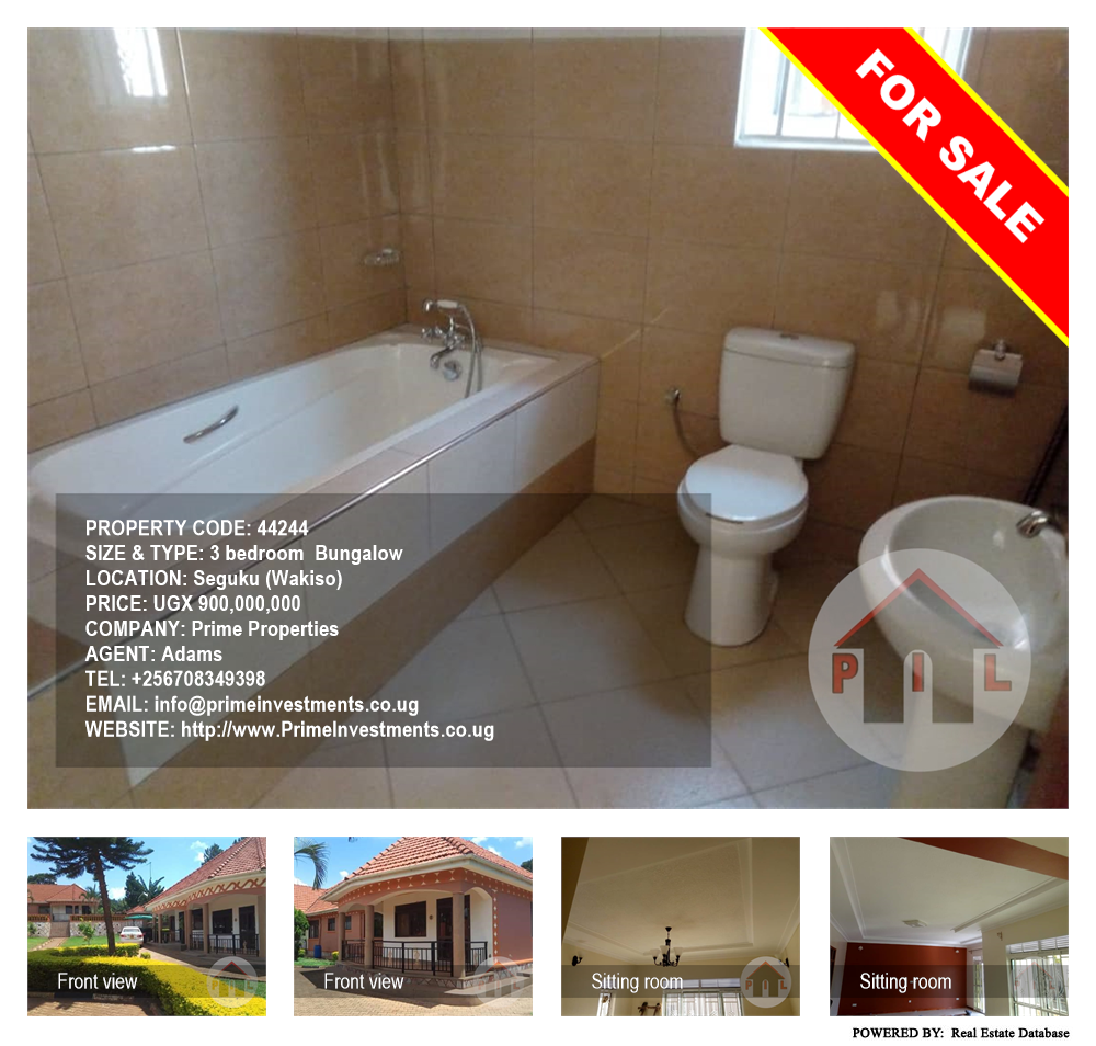 3 bedroom Bungalow  for sale in Seguku Wakiso Uganda, code: 44244