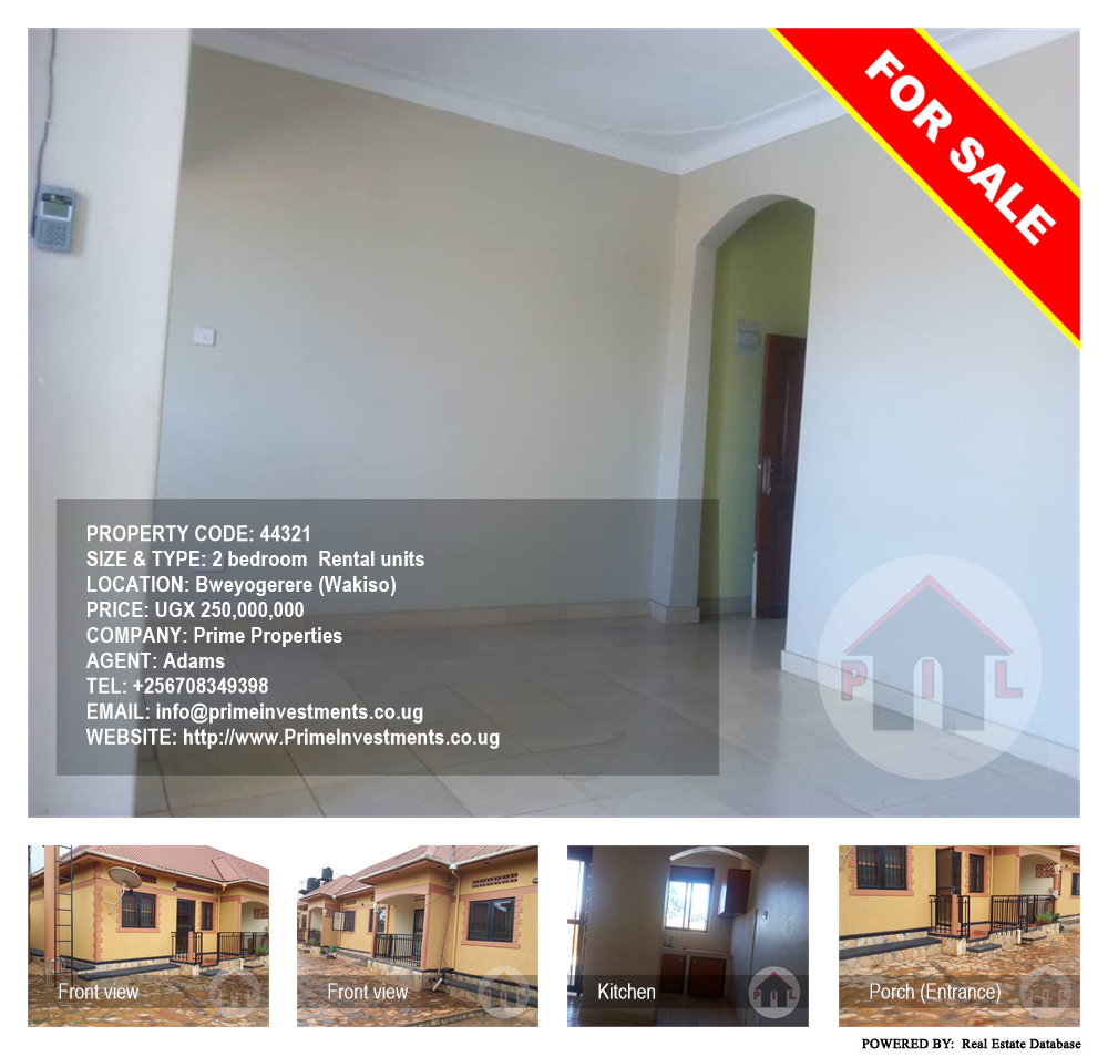 2 bedroom Rental units  for sale in Bweyogerere Wakiso Uganda, code: 44321