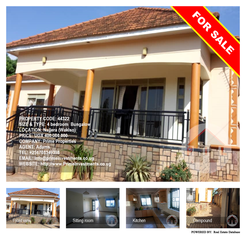 4 bedroom Bungalow  for sale in Najjera Wakiso Uganda, code: 44322