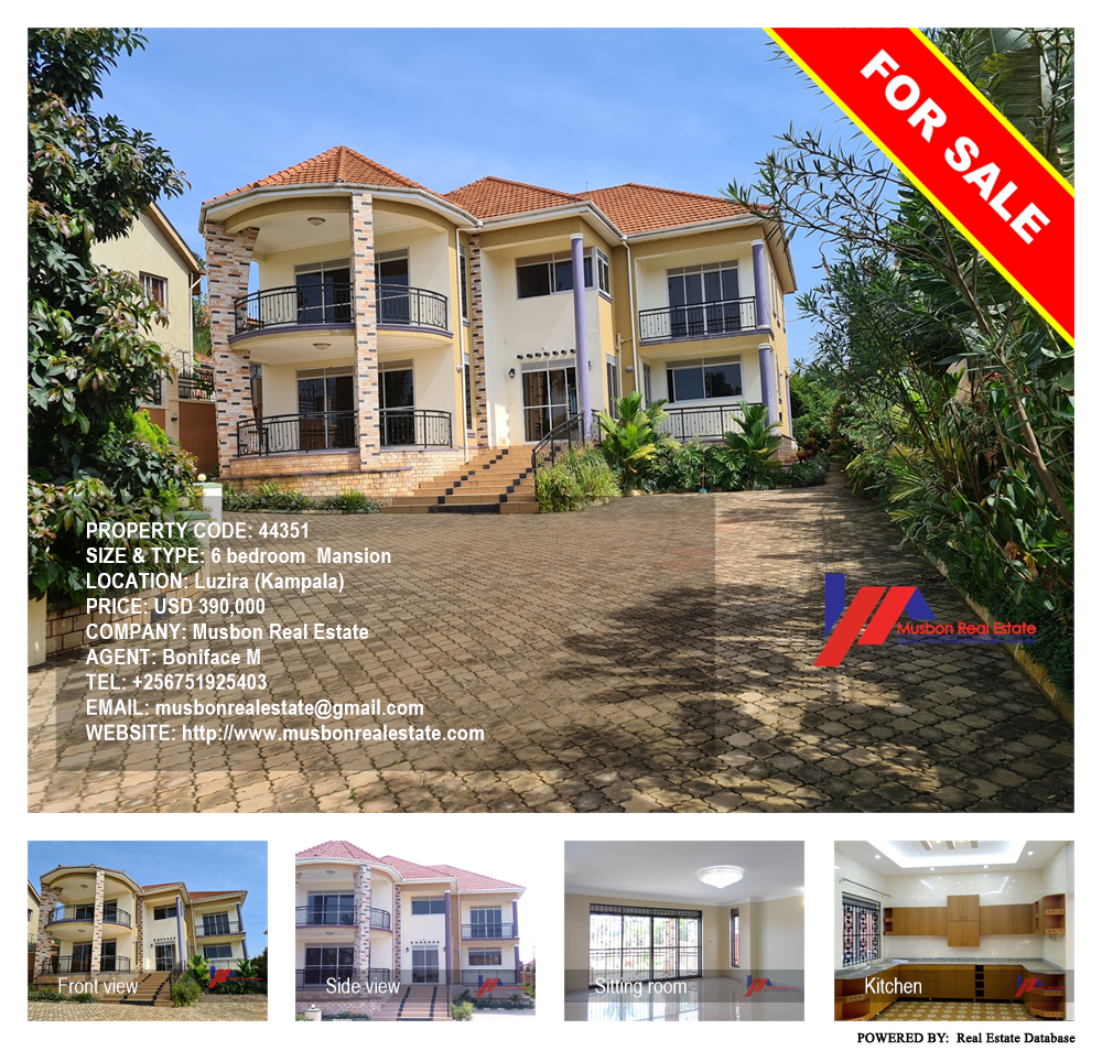 6 bedroom Mansion  for sale in Luzira Kampala Uganda, code: 44351