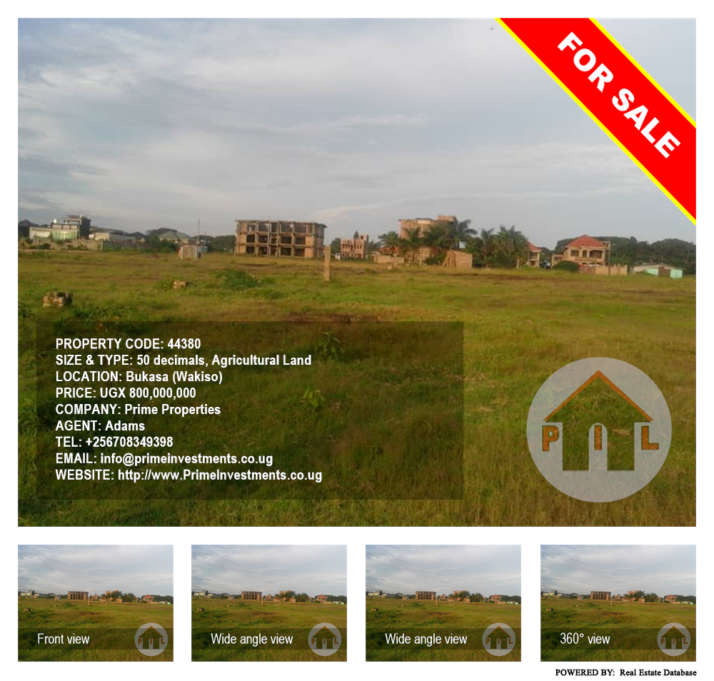 Agricultural Land  for sale in Bukasa Wakiso Uganda, code: 44380
